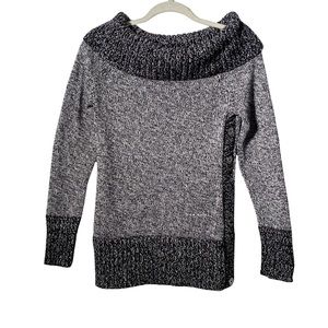 White House Black Market Cowl Neck Sweater with Sparkle Fiber Accents Size M
